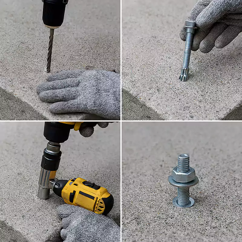 راهنمای نصب محصولات انکر و رول بولت