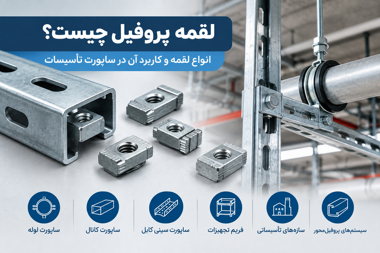 لقمه پروفیل چیست؟ انواع لقمه و کاربرد آن در ساپورت تأسیسات